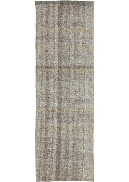 Teselya Mavi Çizgili Yün Modern Desenli Yün Hav Toz Vermez Leke Tutmayan Salon Yolluk Mutfak El Dokuma Halı