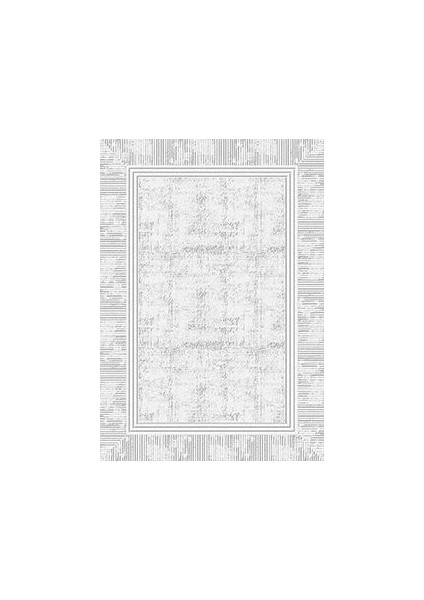 Aboriginal Gri Çerçeveli Etnik Modern Desenli Akrilik Hav Vermeyen Leke Tutmayan Kolay Temizlenen Yumuşak Makine Salon Yolluk Mutfak Halı