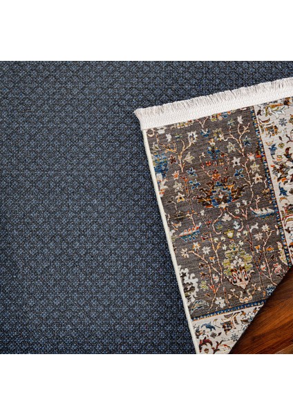 Çerçeveli Krem Pamuk Dikdörtgen Modern Desenli Pamuk Makinada Yıkanabilir Hav Toz Vermez Leke Tutmayan Kaymaz Taban Dijital Makine Baskı Salon Yolluk Mutfak Halı indirimleri