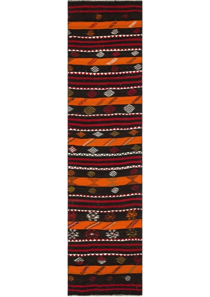 Teselya Bej Çizgili Yün Modern Desenli Yün Hav Toz Vermez Leke Tutmayan Salon Yolluk Mutfak El Dokuma Halı