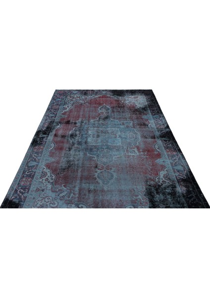 Atina Turkuaz Eskitme Yün Modern Desenli Yün Hav Toz Vermez Leke Tutmayan Salon Yolluk Mutfak El Dokuma Halı fiyatları