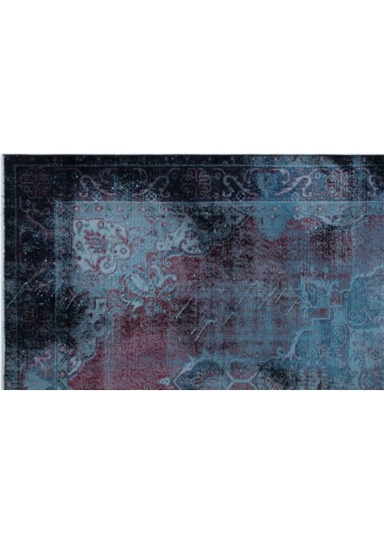 Atina Turkuaz Eskitme Yün Modern Desenli Yün Hav Toz Vermez Leke Tutmayan Salon Yolluk Mutfak El Dokuma Halı fırsatları