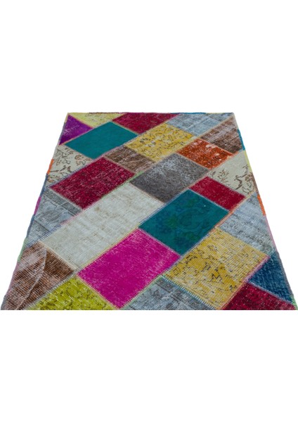 Iskece Bej Patchwork Etnik Modern Desenli Yün Hav Toz Vermez Leke Tutmayan Salon Yolluk Mutfak El Dokuma Halı modelleri