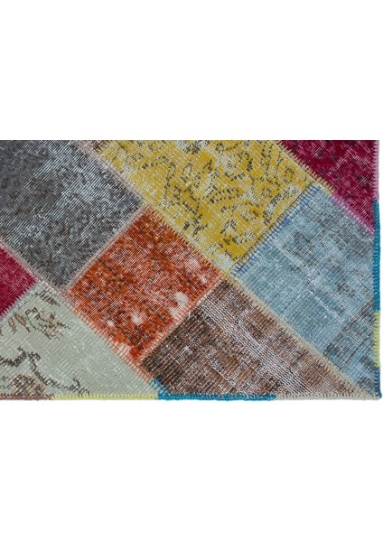 Iskece Bej Patchwork Etnik Modern Desenli Yün Hav Toz Vermez Leke Tutmayan Salon Yolluk Mutfak El Dokuma Halı fırsatları