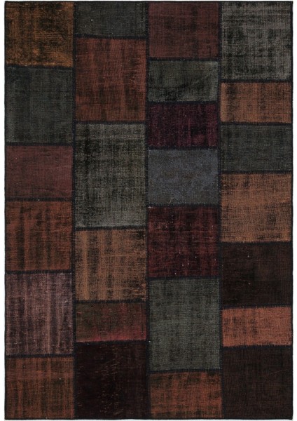 Iskece Siyah Eskitme Etnik Modern Desenli Yün Hav Toz Vermez Leke Tutmayan Salon Yolluk Mutfak El Dokuma Halı