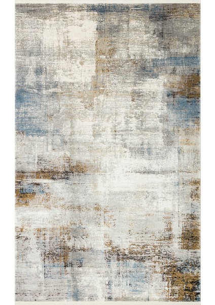 Naina Modern Gri Akrilik Dikdörtgen Modern Desenli Akrilik Hav Vermeyen Leke Tutmayan Kolay Temizlenen Yumuşak Makine Salon Yolluk Mutfak Halı