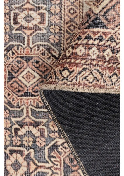 Saint-Priest Eskitme Lacivert Polyester Dikdörtgen Modern Desenli Pamuk Makinada Yıkanabilir Hav Toz Vermez Leke Tutmayan Kaymaz Taban Dijital Makine Baskı Salon Yolluk Mutfak Halı fırsatları