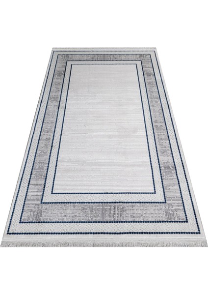 Uliana Çerçeveli Gri Viskon Dikdörtgen Modern Desenli Akrilik Hav Vermeyen Leke Tutmayan Kolay Temizlenen Yumuşak Makine Salon Yolluk Mutfak Halı fırsatları