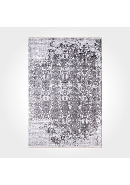Ximena Eskitme Gri Polyester Dikdörtgen Modern Desenli Pamuk Makinada Yıkanabilir Hav Toz Vermez Leke Tutmayan Kaymaz Taban Dijital Makine Baskı Salon Yolluk Mutfak Halı