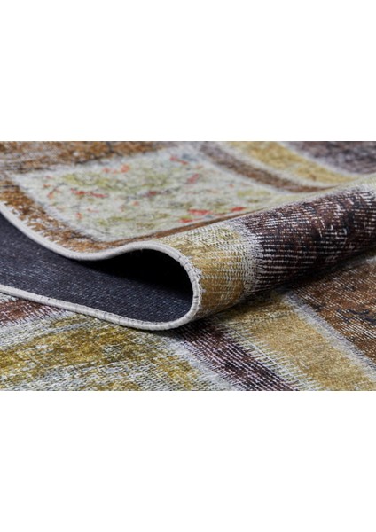 Guangzhou Yeşil Patchwork Etnik Modern Desenli Makinada Yıkanabilir Hav Toz Vermez Leke Tutmayan Kaymaz Taban Dijital Makine Baskı Salon Yolluk Mutfak Halı modelleri