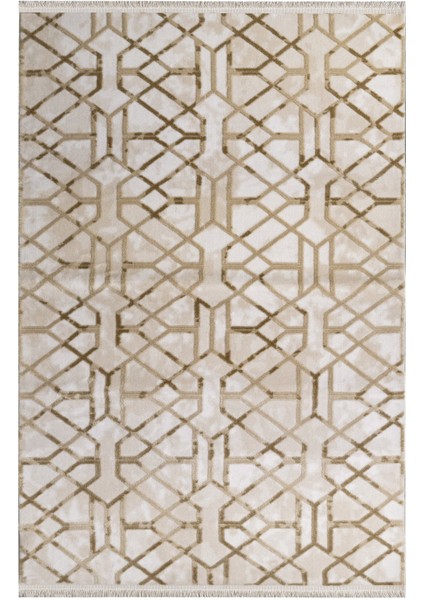 Chikmagalur Geometrik Bej Pamuk Kare Modern Desenli Akrilik Hav Vermeyen Leke Tutmayan Kolay Temizlenen Yumuşak Makine Salon Yolluk Mutfak Halı fırsatları