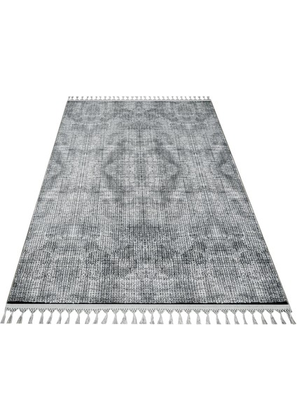 Priyam Gri Modern Etnik Desenli Bambu Makinada Yıkanabilir Hav Toz Vermez Leke Tutmayan Kaymaz Taban Dijital Makine Baskı Salon Yolluk Mutfak Halı fiyatları