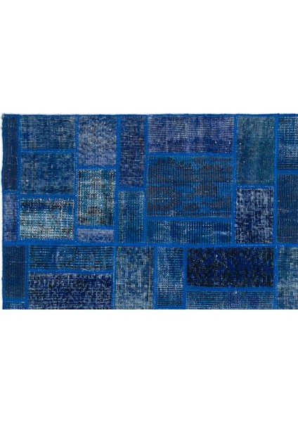 Teselya Yeşil Patchwork Yün Modern Desenli Yün Hav Toz Vermez Leke Tutmayan Salon Yolluk Mutfak El Dokuma Halı indirimleri