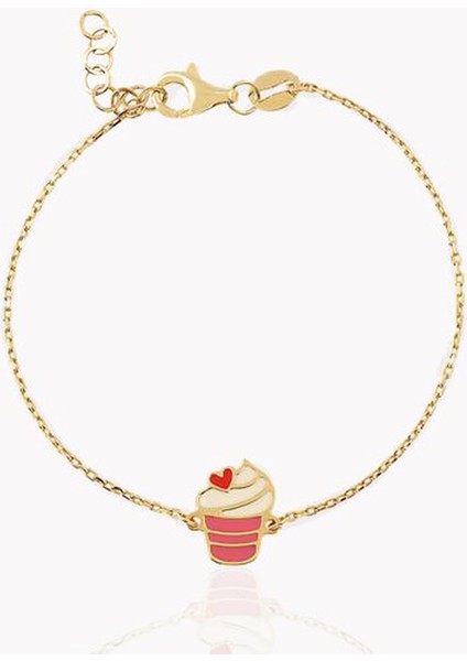 Kalp Cupcake Çocuk Bilekliği