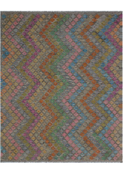 Iskece Kırmızı Eskitme Yün Modern Desenli Yün Hav Toz Vermez Leke Tutmayan Salon Yolluk Mutfak El Dokuma Halı