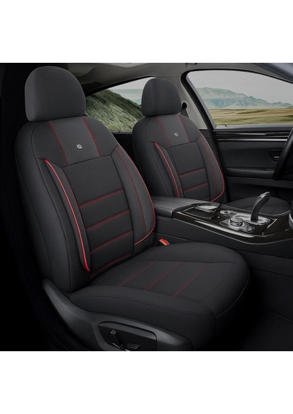 Skoda Fabia Hatchback 2010 Aracınıza Uyum Sağlayan Oto Koltuk Kılıfı Tam Takım - Violet Kırmızı