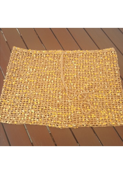Pullu Gold El Örgüsü Etek Pareo fiyatları