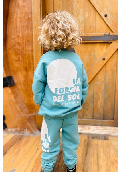Erkek Çocuk 3 Iplik Pamuklu Kumaş Baskılı Sweatshirt ve Eşofman Altı Alt Üst Takım fiyatları