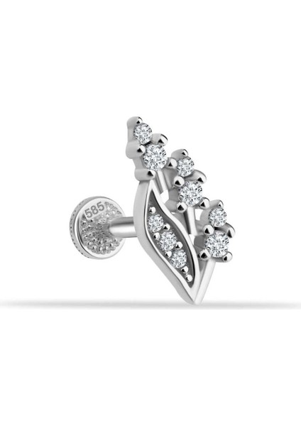Taşlı Fiona Yaprak Minimal Tragus Piercing