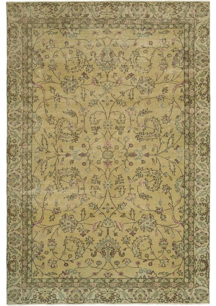 Atina Lacivert Eskitme Yün Modern Desenli Yün Hav Toz Vermez Leke Tutmayan Salon Yolluk Mutfak El Dokuma Halı