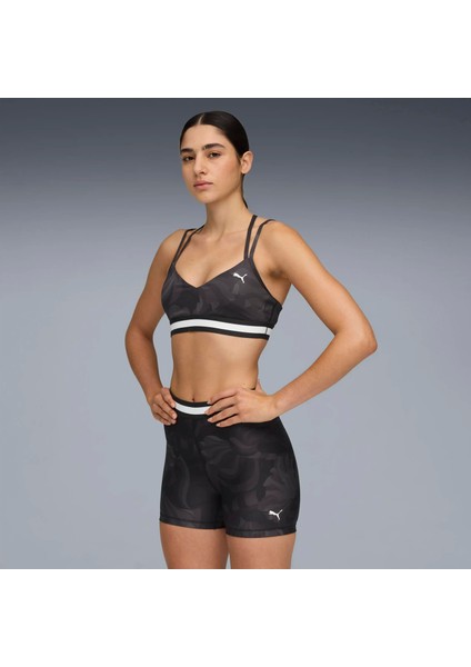 Kadın Siyah Puma Floral Rıbbon Bra - Low Siyah Kadın Sporcu Sütyeni