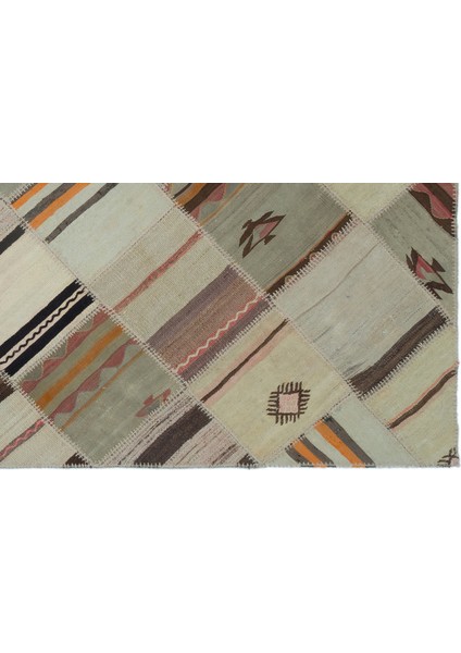 Teselya Mor Patchwork Yün Modern Desenli Yün Hav Toz Vermez Leke Tutmayan Salon Yolluk Mutfak El Dokuma Halı fırsatları