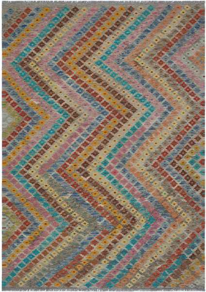 Atina Turkuaz Eskitme Yün Modern Desenli Yün Hav Toz Vermez Leke Tutmayan Salon Yolluk Mutfak El Dokuma Halı