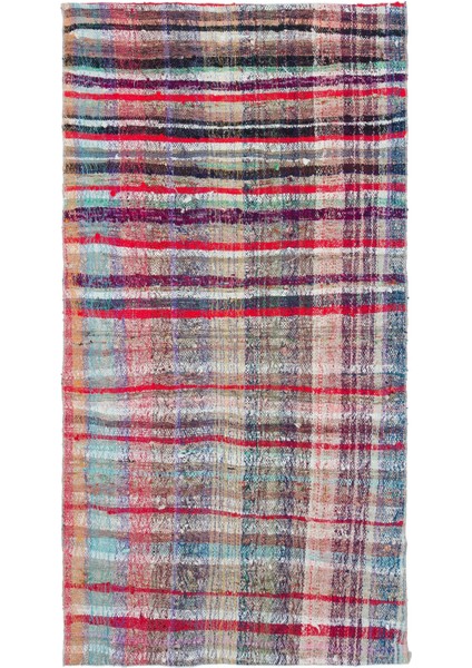 Girit Kahverengi Çizgili Yün Modern Desenli Yün Hav Toz Vermez Leke Tutmayan Salon Yolluk Mutfak El Dokuma Halı