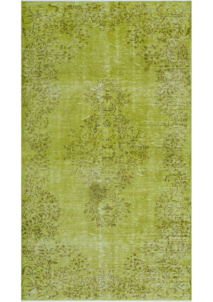 Atina Turkuaz Eskitme Yün Modern Desenli Yün Hav Toz Vermez Leke Tutmayan Salon Yolluk Mutfak El Dokuma Halı