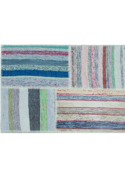 Iskece Yeşil Eskitme Yün Modern Desenli Yün Hav Toz Vermez Leke Tutmayan Salon Yolluk Mutfak El Dokuma Halı indirimleri