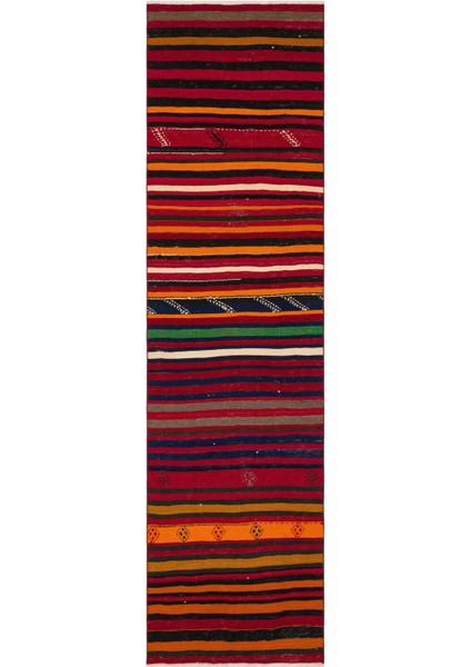 Teselya Bej Çizgili Yün Modern Desenli Yün Hav Toz Vermez Leke Tutmayan Salon Yolluk Mutfak El Dokuma Halı