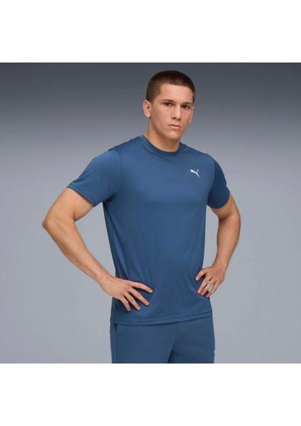 Erkek Mavi Puma M Tad Ess Solıd Cat Tee Lc Mavi Erkek T-Shirt