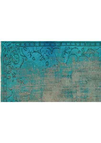 Atina Turkuaz Eskitme Yün Modern Desenli Yün Hav Toz Vermez Leke Tutmayan Salon Yolluk Mutfak El Dokuma Halı indirimleri