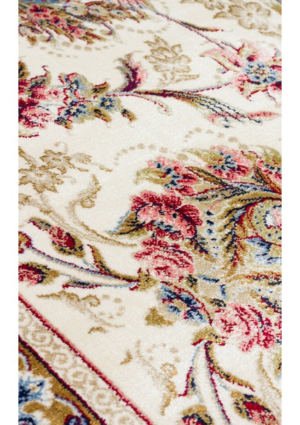 Nebo Çerçeveli Krem Viskon Dikdörtgen Modern Desenli Akrilik Hav Vermeyen Leke Tutmayan Kolay Temizlenen Yumuşak Makine Salon Yolluk Mutfak Halı indirimleri