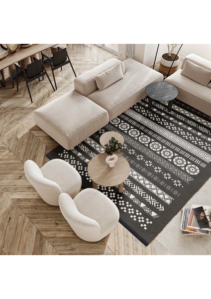 Geometrik Kırmızı Pamuk Dikdörtgen Modern Desenli Pamuk Makinada Yıkanabilir Hav Toz Vermez Leke Tutmayan Kaymaz Taban Dijital Makine Baskı Salon Yolluk Mutfak Halı modelleri