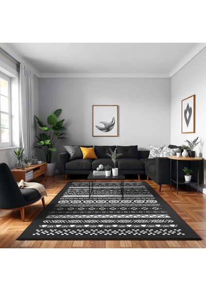 Geometrik Kırmızı Pamuk Dikdörtgen Modern Desenli Pamuk Makinada Yıkanabilir Hav Toz Vermez Leke Tutmayan Kaymaz Taban Dijital Makine Baskı Salon Yolluk Mutfak Halı fırsatları