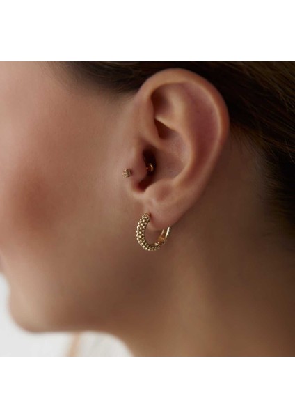 Small Ball Işlemeli Küpe