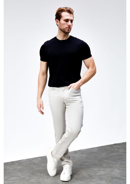 Erkek Taş Rengi Regular Fit Rahat Kesim Esnek Likralı Denim Jeans Kot Pantolon HLTHE001918 fırsatları