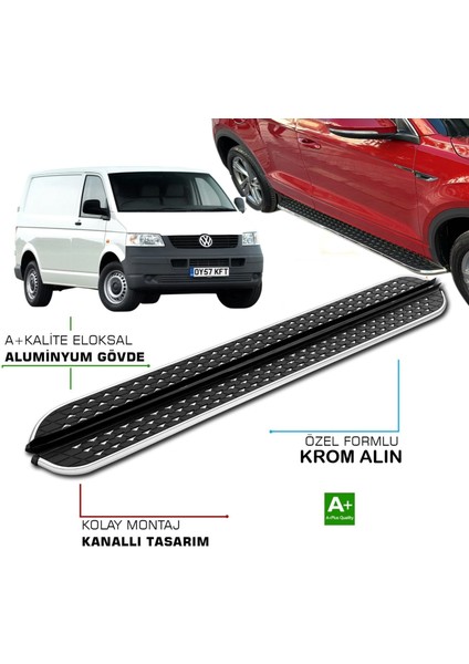 T5 Caravelle Uzun Şase Araca Özel Yan Basamak 2003 2004 2005 2006 2007 2008 2009