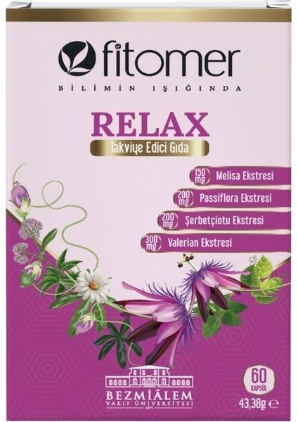 Relax Valerian Passiflora Melisa Ekstreleri Içeren Kapsül