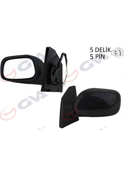 Zengezur DiŞ Dİkİz Aynasi Sol Corolla 02 Elektrİklİ Isitmali Konveks 5 FİŞ Vm-277ehl