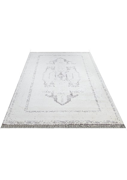 Göbekli Krem Viskon Dikdörtgen Modern Desenli Akrilik Hav Vermeyen Leke Tutmayan Kolay Temizlenen Yumuşak Makine Salon Yolluk Mutfak Halı fırsatları