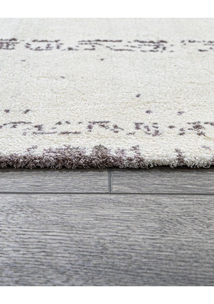 Göbekli Krem Viskon Dikdörtgen Modern Desenli Akrilik Hav Vermeyen Leke Tutmayan Kolay Temizlenen Yumuşak Makine Salon Yolluk Mutfak Halı indirimleri