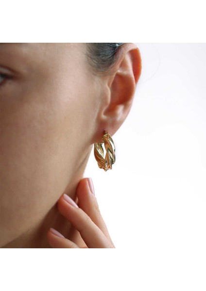 Bold Sarmaşık Halka Küpe