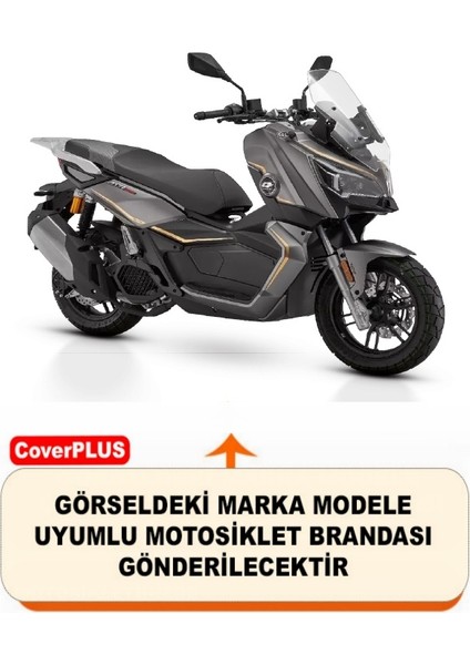 Reflektörlü Siyah Turuncu Dikişli Qj ATR125 Pro Branda Motosiket Brandası Motor Örtüsü Çadır Su Geçirmez Motosiklet Kılıfı Motor Brandası fiyatları