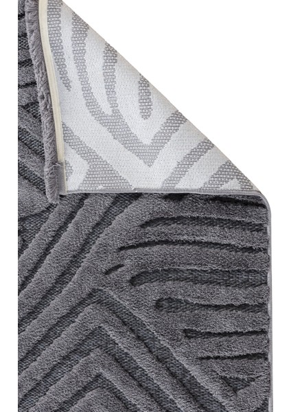 Axton Antrasit Modern Etnik Desenli Hav Vermeyen Leke Tutmayan Kolay Temizlenen Yumuşak Makine Salon Yolluk Mutfak Halı modelleri