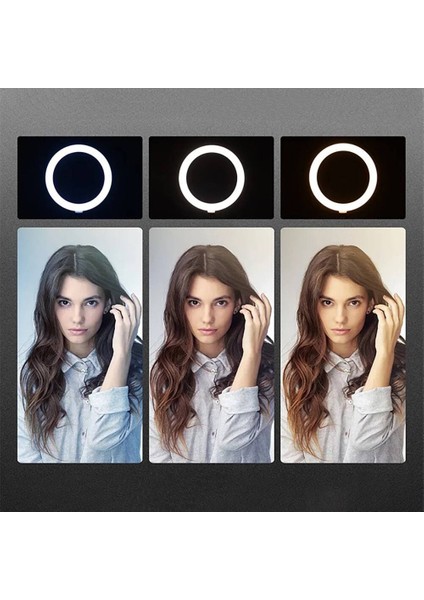 Işık Halkası Ring Light Rgb LED Işık 38 cm Video Işığı Rgb Gün Işığı ve 210 cm Tripod