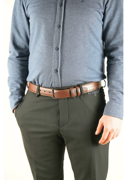 Battal Boy / Büyük Beden 3,5 cm Klasik Erkek Hakiki Deri Kemer modelleri