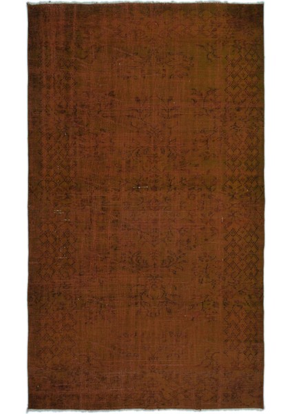 Atina Kahverengi Eskitme Yün Modern Desenli Yün Hav Toz Vermez Leke Tutmayan Salon Yolluk Mutfak El Dokuma Halı