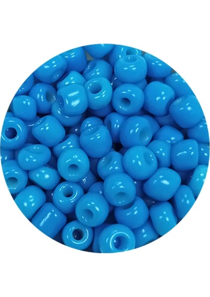 Dökme Cam Kum Boncuk Büyük Boy (6/0) 4 mm - 20 Gram - Açık Mavi - BNC106 fiyatları